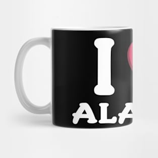 I Love Alaska State Mug